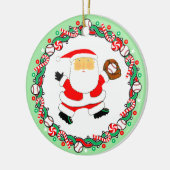 Kerstcadeau honkbal keramisch ornament (Links)