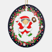 Kerstcadeau honkbal keramische ornament (Links)