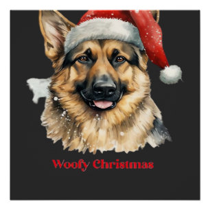 Kerstcadeau-ideeën voor Duitse herdershonden Woof Perfect Poster