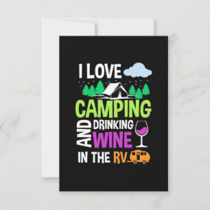 Kerstcadeau Ik drink graag wijn in de camper RSVP Kaartje