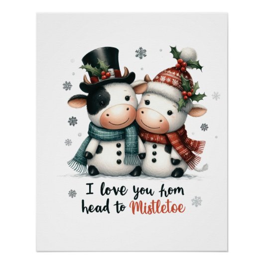 Kerstcadeau Ik Hou Van Jou Perfect Poster (Voorkant)