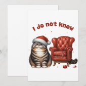 Kerstcadeau Ik Weet Het Niet Kaart (Voorkant / Achterkant)