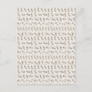 Kerstcadeau in Amerikaanse Gebarentaal uit het ver Briefkaart