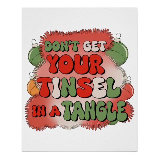 Kerstcadeau in een kluwen perfect poster (Voorkant)
