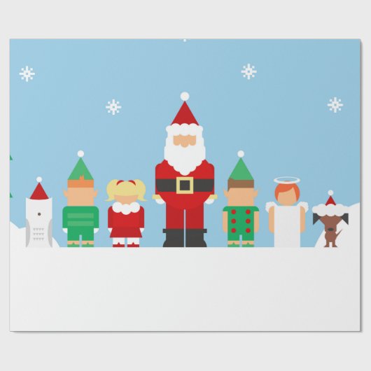 Kerstcadeau Inpakpapier (Vlak)