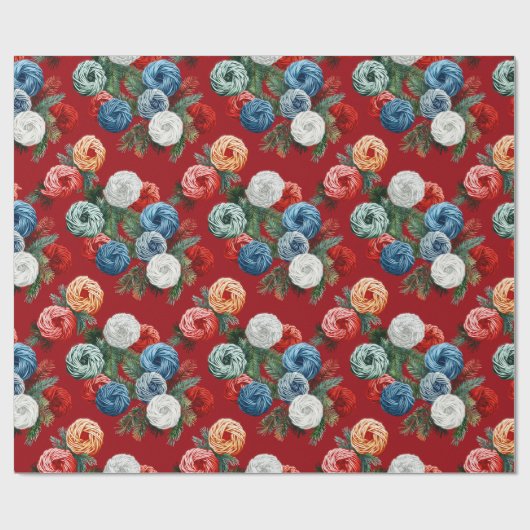 Kerstcadeau inpakpapier, glanzend inpakpapier (Vlak)