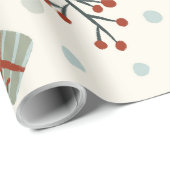 Kerstcadeau inpakpapier met rendieren, stippen (Rol Hoek)