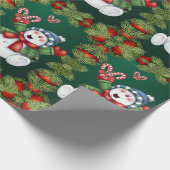 Kerstcadeau Inpakpapier Sneeuwman (Hoek)