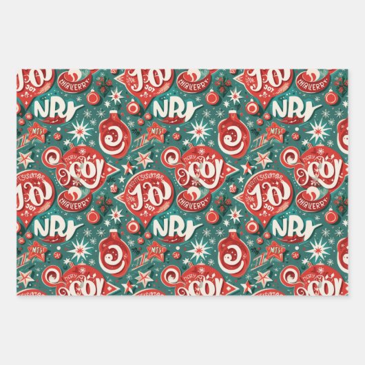 kerstcadeau inpakpapier vel (Voorkant 2)