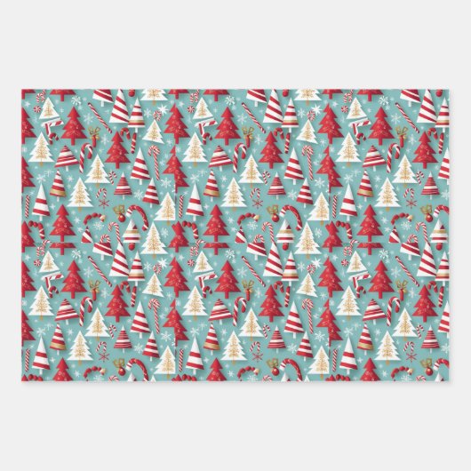 kerstcadeau inpakpapier vel (Voorkant)