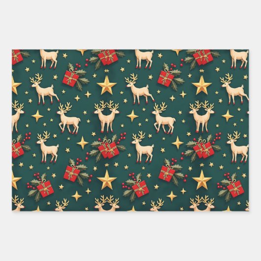 kerstcadeau inpakpapier vel (Voorkant)