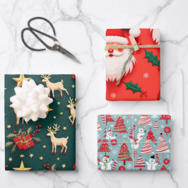 kerstcadeau inpakpapier vel