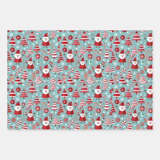 kerstcadeau inpakpapier vel (Voorkant)