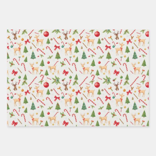 kerstcadeau inpakpapier vel (Voorkant 2)