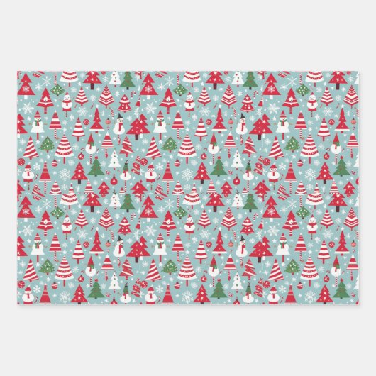 kerstcadeau inpakpapier vel (Voorkant 2)