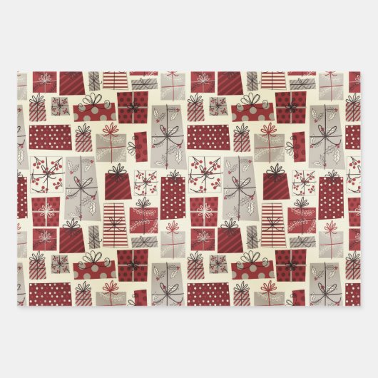 kerstcadeau inpakpapier vel (Voorkant)