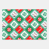 Kerstcadeau Inpakpapier voor honkbal Vel (Voorkant 3)