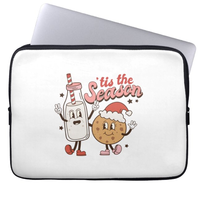 Kerstcadeau is het kerstseizoen laptop sleeve (Voorkant)