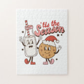 Kerstcadeau is het kerstseizoen legpuzzel (Verticaal)