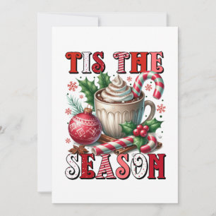 Kerstcadeau is het seizoen van warme cacao feestdagenkaart