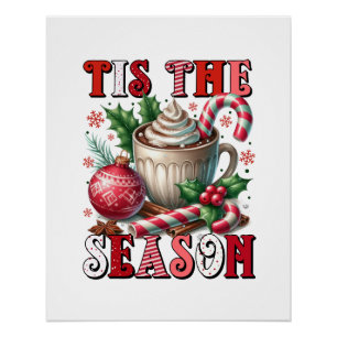Kerstcadeau is het seizoen van warme cacao perfect poster