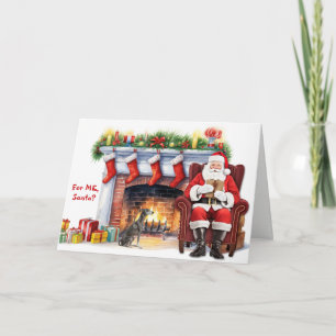 Kerstcadeau Italiaanse Greyhound-hond Kerstmis Feestdagen Kaart
