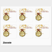 Kerstcadeau Jingle Bell sticker (Vel)