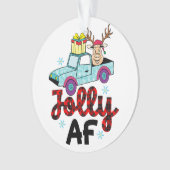 kerstcadeau Jolly Af Ornament (voorkant)