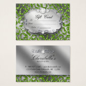 kerstcadeau Kaart juwelen Zebra Green Leopard (Voorkant /achterkant)