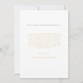 Kerstcadeau Kalligrafie Moderne Groene Baby Foto Aankondiging (Achterkant)