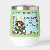 Kerstcadeau Kat Groen Grappig (Voorkant)