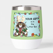 Kerstcadeau Kat Groen Grappig (Achterkant)