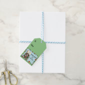 Kerstcadeau Kat Groen Grappig Cadeaulabel (Met Touw)