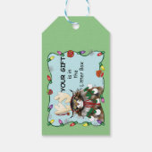 Kerstcadeau Kat Groen Grappig Cadeaulabel (Achterkant)
