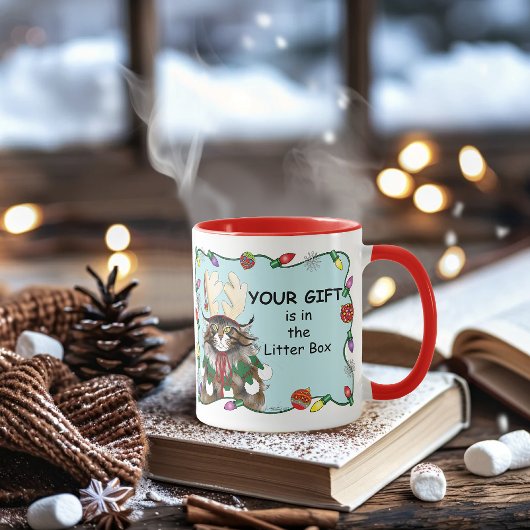 Kerstcadeau Kat Groen Grappig Mok