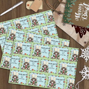 Kerstcadeau Kat Groen Grappig Tissuepapier