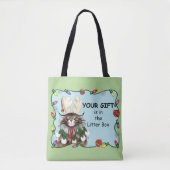 Kerstcadeau Kat Groen Grappig Tote Bag (Voorkant)