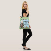 Kerstcadeau Kat Groen Grappig Tote Bag (Op model)