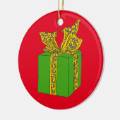 kerstcadeau keramisch ornament (Links)