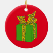 kerstcadeau keramisch ornament (Achterkant)