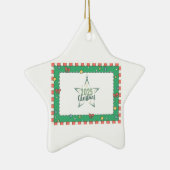 Kerstcadeau Keramisch Ornament (Rechts)