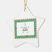 Kerstcadeau Keramisch Ornament (Links)