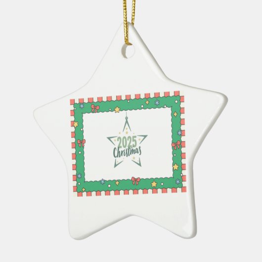 Kerstcadeau Keramisch Ornament (Links)