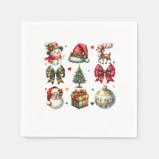 Kerstcadeau Kerst Clipart Servet (Voorkant)