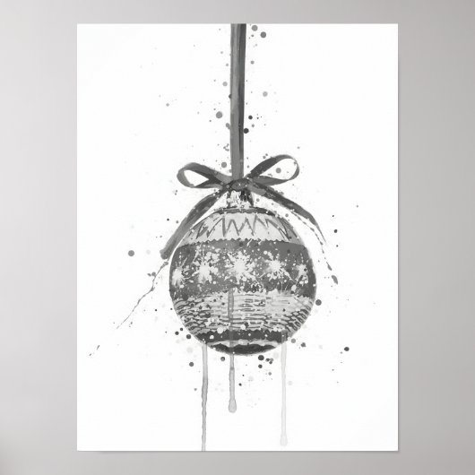 Kerstcadeau Kerstbal Poster (Voorkant)