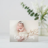 kerstcadeau, kerstcadeau, kerstcadeaukaart briefkaart (Staand voorkant)