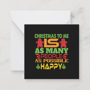 Kerstcadeau Kerstcadeau voor mezelf Notitiekaartje