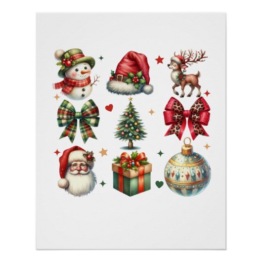 Kerstcadeau Kerstclipart Perfect Poster (Voorkant)