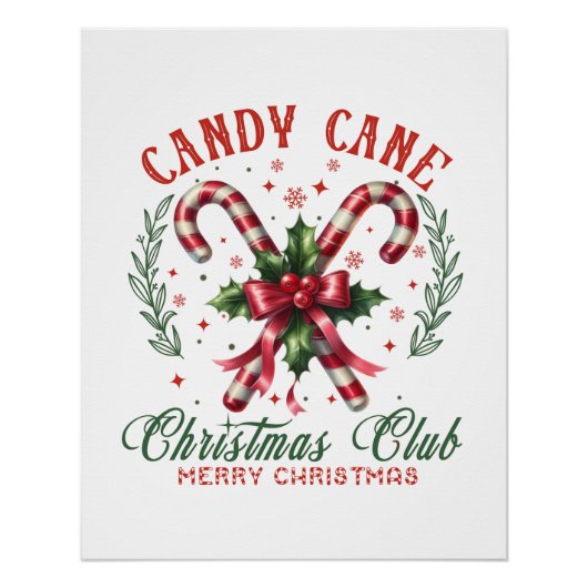 Kerstcadeau Kerstclub Perfect Poster (Voorkant)