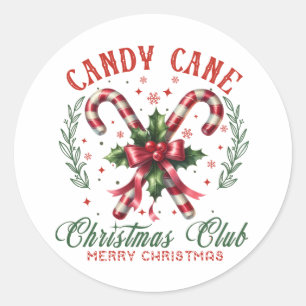 Kerstcadeau Kerstclub Ronde Sticker
